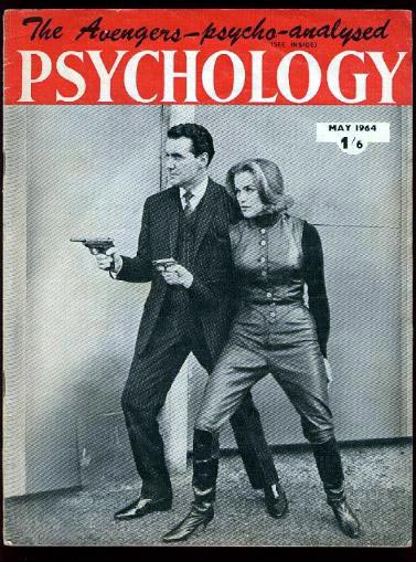 Patrick Macnee and Honor Blackman on the cover of Psychology magazine May 1964