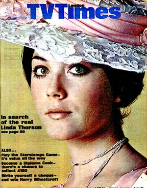 Linda Thorson on the cover of The TV Times, February 69.