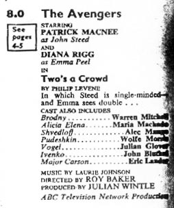 TV Times listing for Two's A Crowd.
