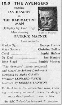 TV Times listing for The Radioactive Man.