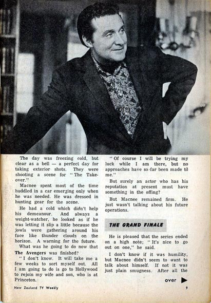 TV Weekly - New Zealand - Patrick Macnee interview page two