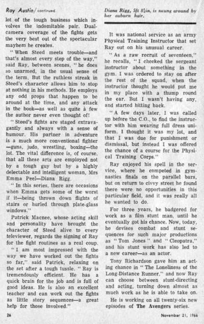 New Zealand TV Weekly interview with Ray Austin, 1966, page three.